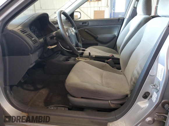 2001 Honda Civic DX with VIN 2HGES16271H528079, listed as a Copart auction lot 72715384 with 244,115 mi miles and Salvage Title. Bid and sale history available at carsss.com. Image 7.