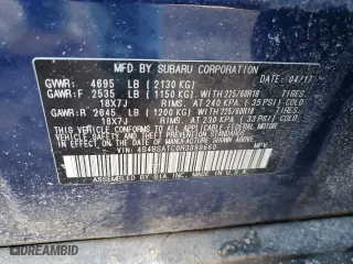 2017 Subaru Outback Touring with VIN 4S4BSATC0H3399660, listed as a Copart auction lot 45995975 with 74,239 mi miles and Salvage Title. Bid and sale history available at carsss.com. Image 12.
