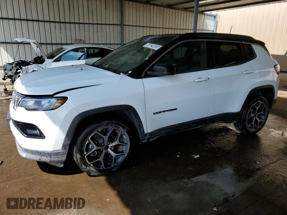 2025 Jeep Compass Limited with VIN 3C4NJDCN8ST524553, listed as a Copart auction lot 64829555 with 18,475 mi miles and Clean title. Bid and sale history available at DreamBid. Image 1.