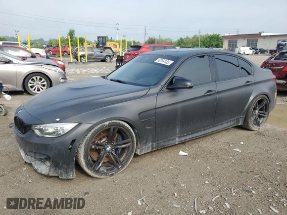 2016 BMW M3 with VIN WBS8M9C58G5E68988, listed as a Copart auction lot 58784185 with 86,577 mi miles and Clean title. Bid and sale history available at DreamBid. Image 1.