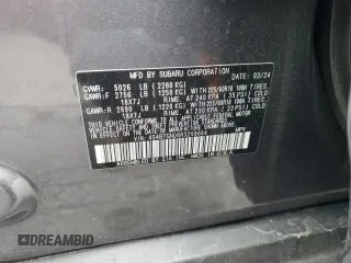 2024 Subaru Outback Limited XT z VIN 4S4BTGND6R3258664, wystawiony jako Copart lot #58023155 z przebiegiem 9 926 mil mil oraz Szkoda całkowita • Salvage title. Historia ofert i sprzedaży dostępna na DreamBid. Obrazek 12.