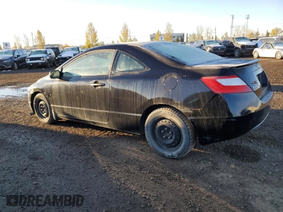 2008 Honda Civic Cpe DX with VIN 2HGFG12258H007657, listed as a Copart auction lot 76782534 with 181,987 mi miles and Salvage Title. Bid and sale history available at carsss.com. Image 2.