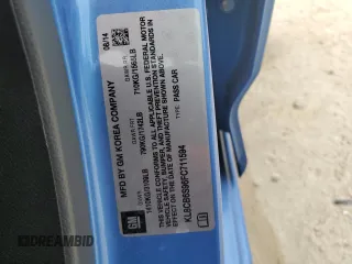 2015 Chevrolet Spark LS with VIN KL8CB6S96FC711594, listed as a Copart auction lot 55144845 with 20,296 mi miles and Salvage Title. Bid and sale history available at DreamBid. Image 12.