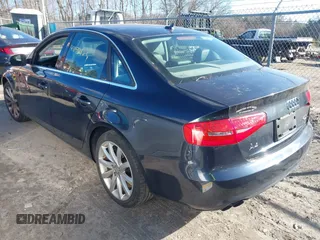 2013 Audi A4 Premium Plus with VIN WAUFFAFL7DN041344, listed as a IAAI auction lot 41194184 with 106,187 mi miles. Bid and sale history available at carsss.com. Image 3.