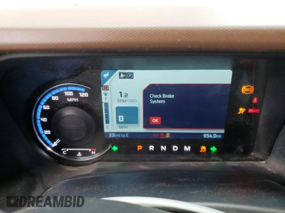 2024 Ford Bronco Outer Banks with VIN 1FMDE8BH5RLA98261, listed as a Copart auction lot 49084995 with 954 mi miles and Salvage title. Bid and sale history available at DreamBid. Image 9.