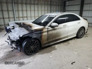 2018 Mercedes-Benz C 300 with VIN 55SWF4JB8JU237417, listed as a Copart auction lot 57547745 with Not provided miles and Salvage title. Bid and sale history available at DreamBid. Image 1.