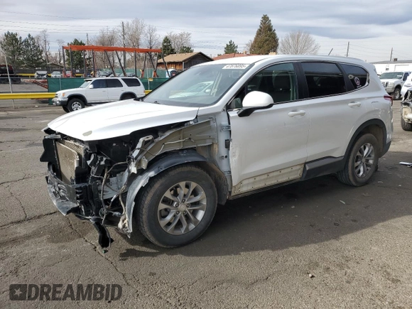 2019 Hyundai Santa Fe SE with VIN 5NMS2CAD5KH098256, listed as a Copart auction lot 47876895 with 130,870 mi miles and Salvage Title. Bid and sale history available at carsss.com. Image 1.