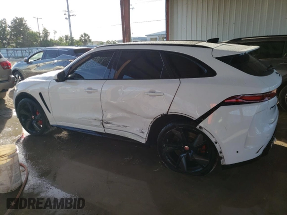 2022 Jaguar F-Pace SVR with VIN SADCZ2EEXNA694138, listed as a Copart auction lot 76778653 with 38,121 mi miles and . Bid and sale history available at DreamBid. Image 2.