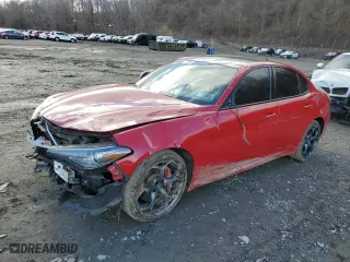 2021 Alfa Romeo Giulia Ti with VIN ZARFANBN4M7640910, listed as a Copart auction lot 86716824 with 23,492 mi miles and Salvage Title. Bid and sale history available at carsss.com. Image 1.