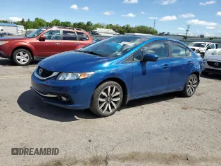 2015 Honda Civic EX-L with VIN 2HGFB2F90FH546468, listed as a Copart auction lot 55102285 with 155,412 mi miles and Salvage Title. Bid and sale history available at DreamBid. Image 1.