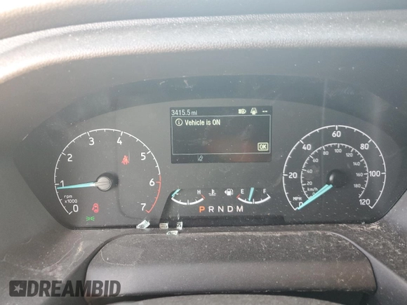2024 Ford Transit Cargo with VIN 1FTRU8XG0RKA03544, listed as a Copart auction lot 80973924 with 3,415 mi miles and Salvage Title. Bid and sale history available at DreamBid. Image 9.