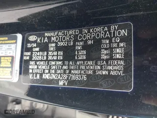 2015 Kia Soul with VIN KNDJN2A28F7169376, listed as a IAAI auction lot 41910666 with 133,869 mi miles. Bid and sale history available at carsss.com. Image 9.