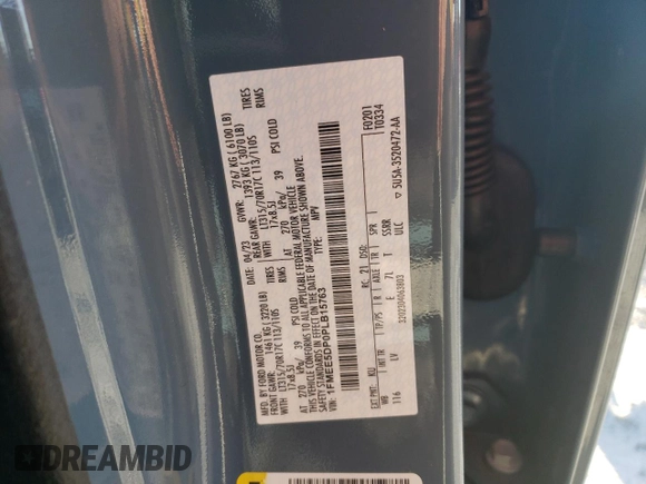 2023 Ford Bronco with VIN 1FMEE5DP0PLB15763, listed as a Copart auction lot 45592725 with 26,672 mi miles and Salvage title. Bid and sale history available at DreamBid. Image 13.
