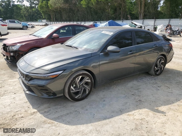 2024 Hyundai Elantra SEL with VIN KMHLS4DG3RU808222, listed as a Copart auction lot 54051305 with 9,880 mi miles and Salvage Title. Bid and sale history available at carsss.com. Image 1.