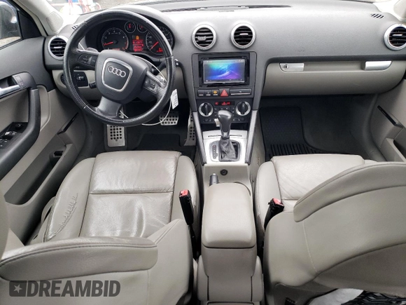 2007 Audi A3 with VIN WAUHF78P27A043168, listed as a Copart auction lot 83218044 with 182,598 mi miles and Salvage title. Bid and sale history available at DreamBid. Image 8.