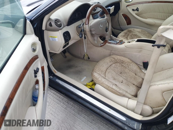 2008 Mercedes-Benz CLK-Class 3.5L with VIN WDBTK56F48F256262, listed as a Copart auction lot 74918114 with 0 mi miles and Salvage Title. Bid and sale history available at carsss.com. Image 8.