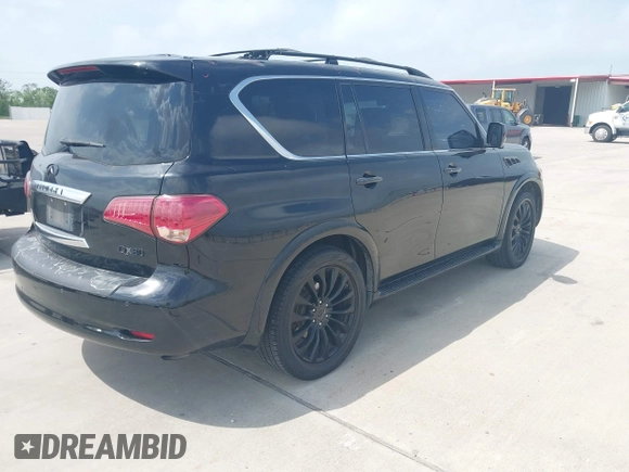 2015 Infiniti QX80 with VIN JN8AZ2ND1F9770203, listed as a IAAI auction lot 41949816 with 213,836 mi miles and . Bid and sale history available at DreamBid. Image 4.