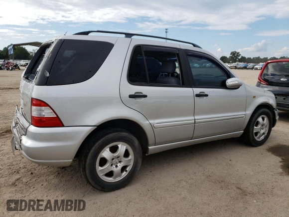 2002 Mercedes-Benz M-Class with VIN 4JGAB54E52A360097, listed as a Copart auction lot 72983104 with 199,445 mi miles and Salvage Title. Bid and sale history available at carsss.com. Image 3.