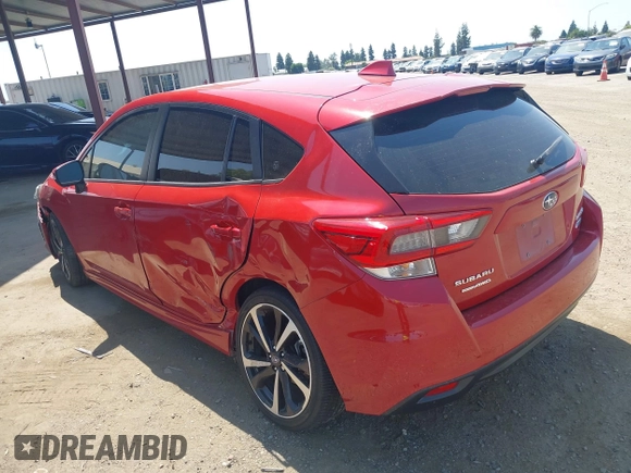 2022 Subaru Impreza Special Sports with VIN 4S3GTAL67N3724575, listed as a IAAI auction lot 42375237 with 21,787 mi miles and . Bid and sale history available at DreamBid. Image 3.