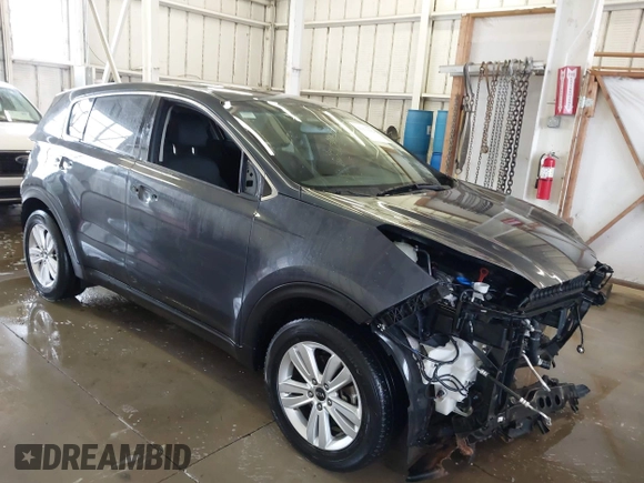 2019 Kia Sportage LX with VIN KNDPM3AC6K7591295, listed as a IAAI auction lot 41870202 with 54,246 mi miles. Bid and sale history available at carsss.com. Image 1.