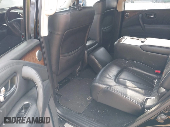 2011 Infiniti QX56 7-passenger with VIN JN8AZ2NEXB9000147, listed as a IAAI auction lot 42033293 with 188,972 mi miles. Bid and sale history available at carsss.com. Image 8.
