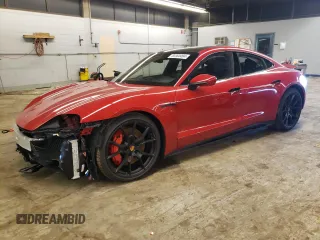 2023 Porsche Taycan GTS with VIN WP0AD2Y11PSA48366, listed as a Copart auction lot 41264494 with 552 mi miles and . Bid and sale history available at DreamBid. Image 1.