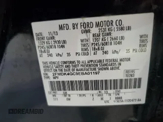 2014 Ford Edge SE z VIN 2FMDK4GC9EBA01197, wystawiony jako Copart lot #57137885 z przebiegiem 201 776 mil mil oraz Czysty tytuł • Clean title. Historia ofert i sprzedaży dostępna na DreamBid. Obrazek 13.