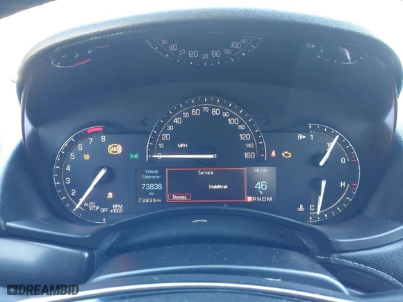 2018 Cadillac ATS Sedan RWD with VIN 1G6AA5RX8J0104318, listed as a IAAI auction lot 41624747 with 73,836 mi miles. Bid and sale history available at carsss.com. Image 7.