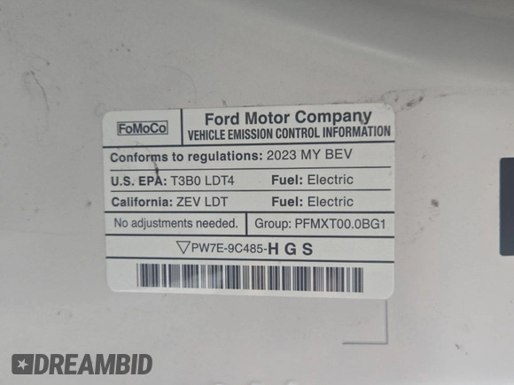2023 Ford F-150 Lightning Pro z VIN 1FTVW1EL0PWG02840, wystawiony jako IAAI lot #42379448 z przebiegiem 52 710 mil mil oraz . Historia ofert i sprzedaży dostępna na DreamBid. Obrazek 29.