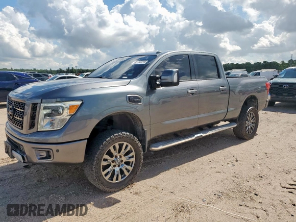 2016 Nissan Titan Platinum Reserve with VIN 1N6BA1F49GN503106, listed as a Copart auction lot 62740215 with 155,659 mi miles and Clean title. Bid and sale history available at DreamBid. Image 1.