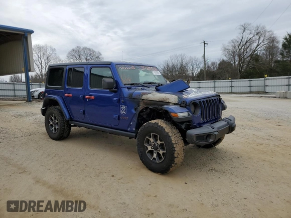 2020 Jeep Wrangler Unlimited Recon with VIN 1C4HJXFN4LW178832, listed as a Copart auction lot 71918762 with Not provided miles and Salvage title. Bid and sale history available at DreamBid. Image 4.
