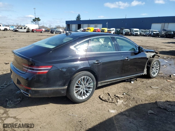 2021 Genesis G80 2.5T with VIN KMTGB4SC7MU046691, listed as a Copart auction lot 52356225 with 24,503 mi miles and Clean Title. Bid and sale history available at carsss.com. Image 3.