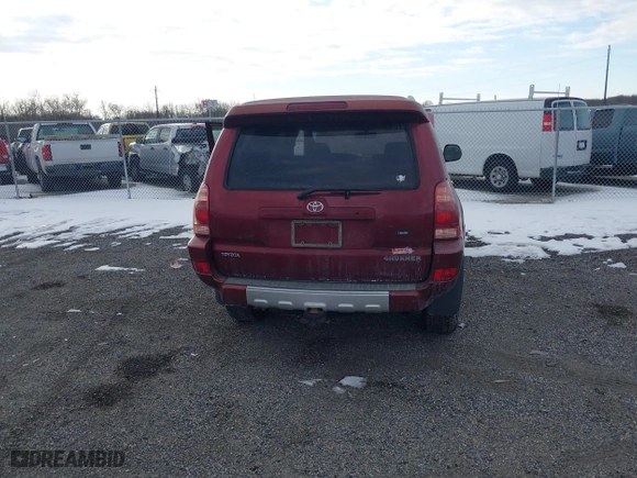 2005 Toyota 4Runner SR5 with VIN JTEBU14R458039545, listed as a IAAI auction lot 41436857 with 225,110 mi miles. Bid and sale history available at carsss.com. Image 16.