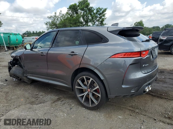 2019 Jaguar F-Pace SVR with VIN SADCZ2EE8KA606005, listed as a Copart auction lot 63608455 with 43,141 mi miles and Salvage title. Bid and sale history available at DreamBid. Image 2.