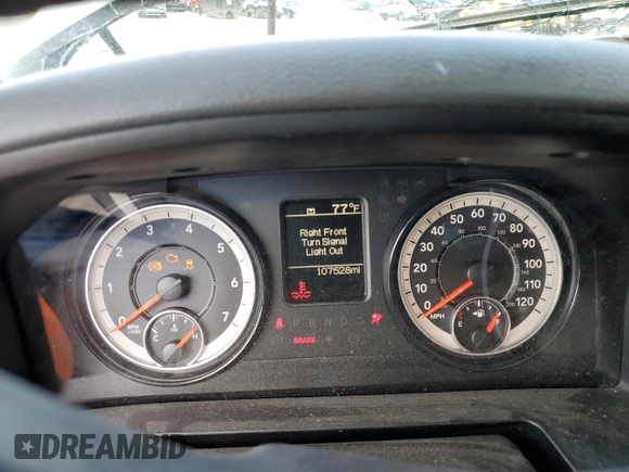 2020 Ram 1500 Tradesman with VIN 3C6RR7KT9LG131951, listed as a Copart auction lot 55006365 with 107,528 mi miles and Non repairable. Bid and sale history available at DreamBid. Image 9.