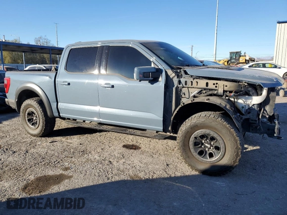 2023 Ford F-150 Raptor with VIN 1FTFW1RG6PFA84346, listed as a Copart auction lot 88040785 with 34,137 mi miles and Salvage Title. Bid and sale history available at DreamBid. Image 4.