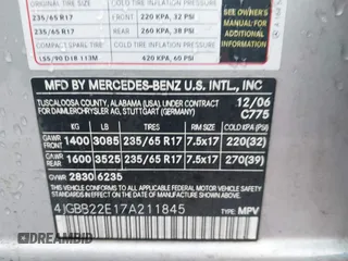2007 Mercedes-Benz M 320 CDI z VIN 4JGBB22E17A211845, wystawiony jako IAAI lot #41484363 z przebiegiem 170 170 mil mil oraz . Historia ofert i sprzedaży dostępna na DreamBid. Obrazek 9.