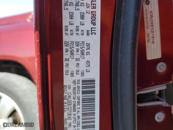 2012 Jeep Compass Latitude with VIN 1C4NJDEB1CD718142, listed as a Copart auction lot 50214145 with 133,400 mi miles and Clean Title. Bid and sale history available at carsss.com. Image 13.