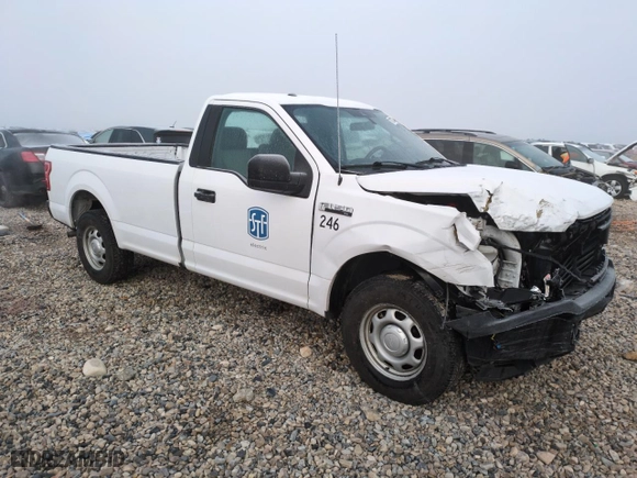 2019 Ford F-150 XL with VIN 1FTMF1CB9KKF27822, listed as a Copart auction lot 82123714 with 103,959 mi miles and Salvage Title. Bid and sale history available at carsss.com. Image 4.