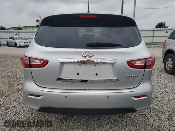 2014 Infiniti QX60 with VIN 5N1AL0MN5EC507852, listed as a Copart auction lot 59097645 with 204,851 mi miles and Salvage title. Bid and sale history available at DreamBid. Image 6.