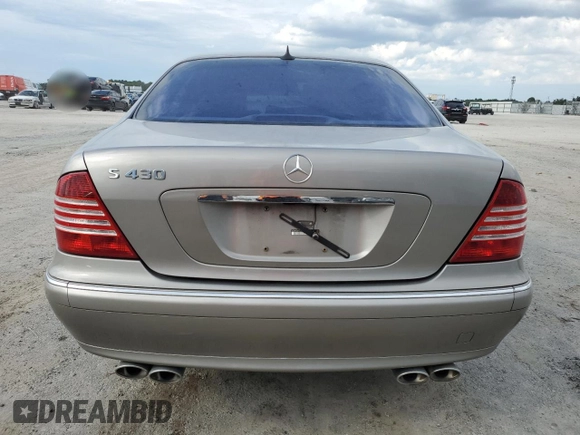 2004 Mercedes-Benz S-Class 4.3L with VIN WDBNG70J44A403626, listed as a Copart auction lot 73456024 with 144,657 mi miles and Salvage Title. Bid and sale history available at carsss.com. Image 6.