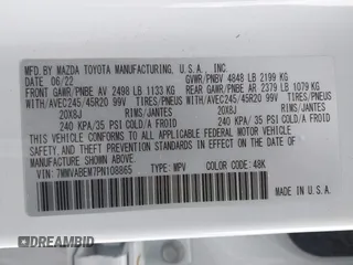 2023 Mazda CX-50 S Premium Plus with VIN 7MMVABEM7PN108865, listed as a IAAI auction lot 42049215 with 33,285 mi miles and . Bid and sale history available at DreamBid. Image 9.
