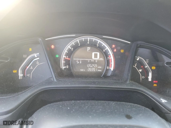 2017 Honda Civic Sedan LX with VIN 19XFC2F50HE027539, listed as a Copart auction lot 88356585 with 126,259 mi miles and Salvage Title. Bid and sale history available at carsss.com. Image 9.