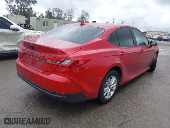2025 Toyota Camry LE with VIN 4T1DAACK1SU048163, listed as a IAAI auction lot 41792637 with Not Provided miles and . Bid and sale history available at DreamBid. Image 4.