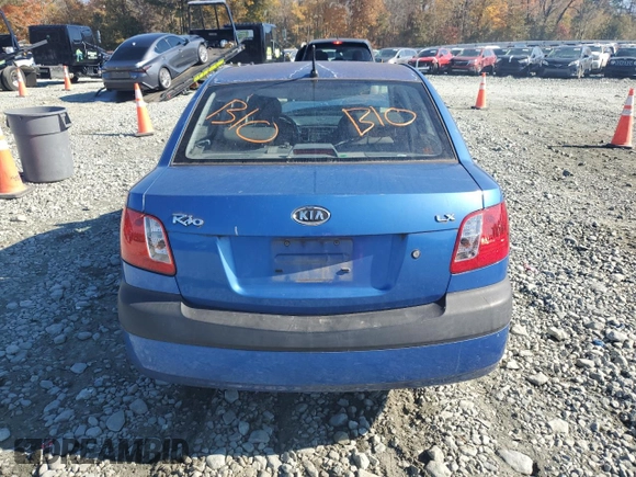 2007 Kia Rio LX with VIN KNADE123376224643, listed as a Copart auction lot 78474304 with 170,497 mi miles and Salvage Title. Bid and sale history available at carsss.com. Image 6.