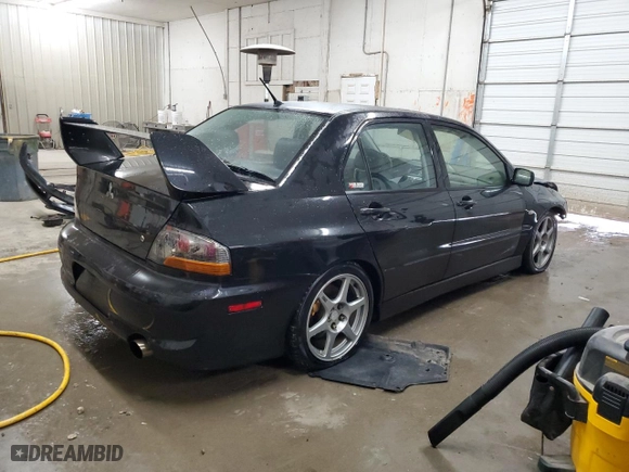 2005 Mitsubishi Lancer Evolution VIII with VIN JA3AH86D45U023317, listed as a Copart auction lot 78750514 with 232,987 mi miles and Salvage Title. Bid and sale history available at carsss.com. Image 3.