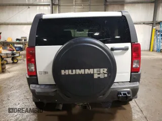 2007 Hummer H3 SUV with VIN 5GTDN13E078156947, listed as a Copart auction lot 53862914 with 166,532 mi miles and Salvage Title. Bid and sale history available at carsss.com. Image 6.
