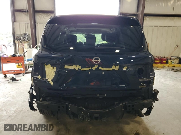 2022 Nissan Armada SL with VIN JN8AY2BCXN9160247, listed as a Copart auction lot 63918244 with 50,625 mi miles and Salvage Title. Bid and sale history available at carsss.com. Image 6.