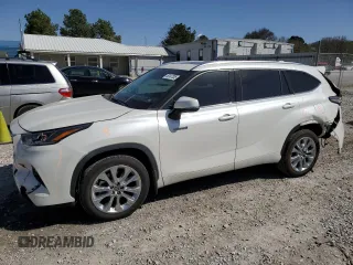 2021 Toyota Highlander Hybrid Limited with VIN 5TDYARAH1MS005543, listed as a Copart auction lot 50147305 with 91,884 mi miles and Salvage title. Bid and sale history available at DreamBid. Image 1.