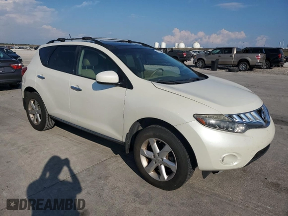2009 Nissan Murano SL with VIN JN8AZ18UX9W020164, listed as a Copart auction lot 72122864 with 151,954 mi miles and Salvage Title. Bid and sale history available at carsss.com. Image 4.